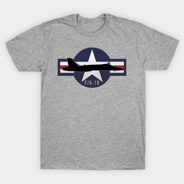 F/A-18 Super Hornet Military Fighter Jet Aircraft T-Shirt by hobrath